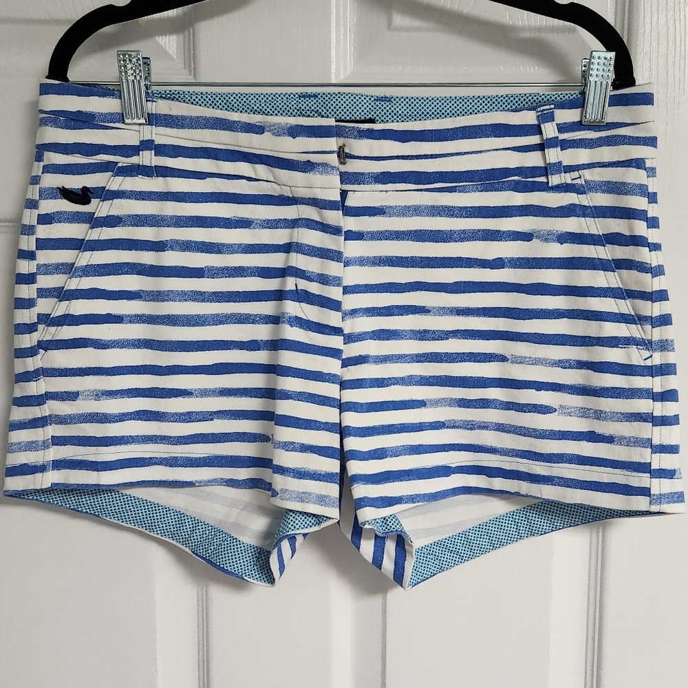Southern Marsh Blue and White Striped Women’s Jean Shorts